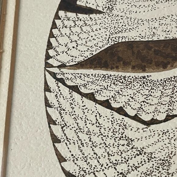 Vintage Original Pen and Ink Drawing Owls EB Rothwell - Picture 8 of 10